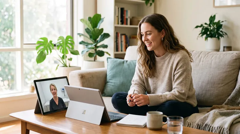 A person at home having a phone consultation with a doctor