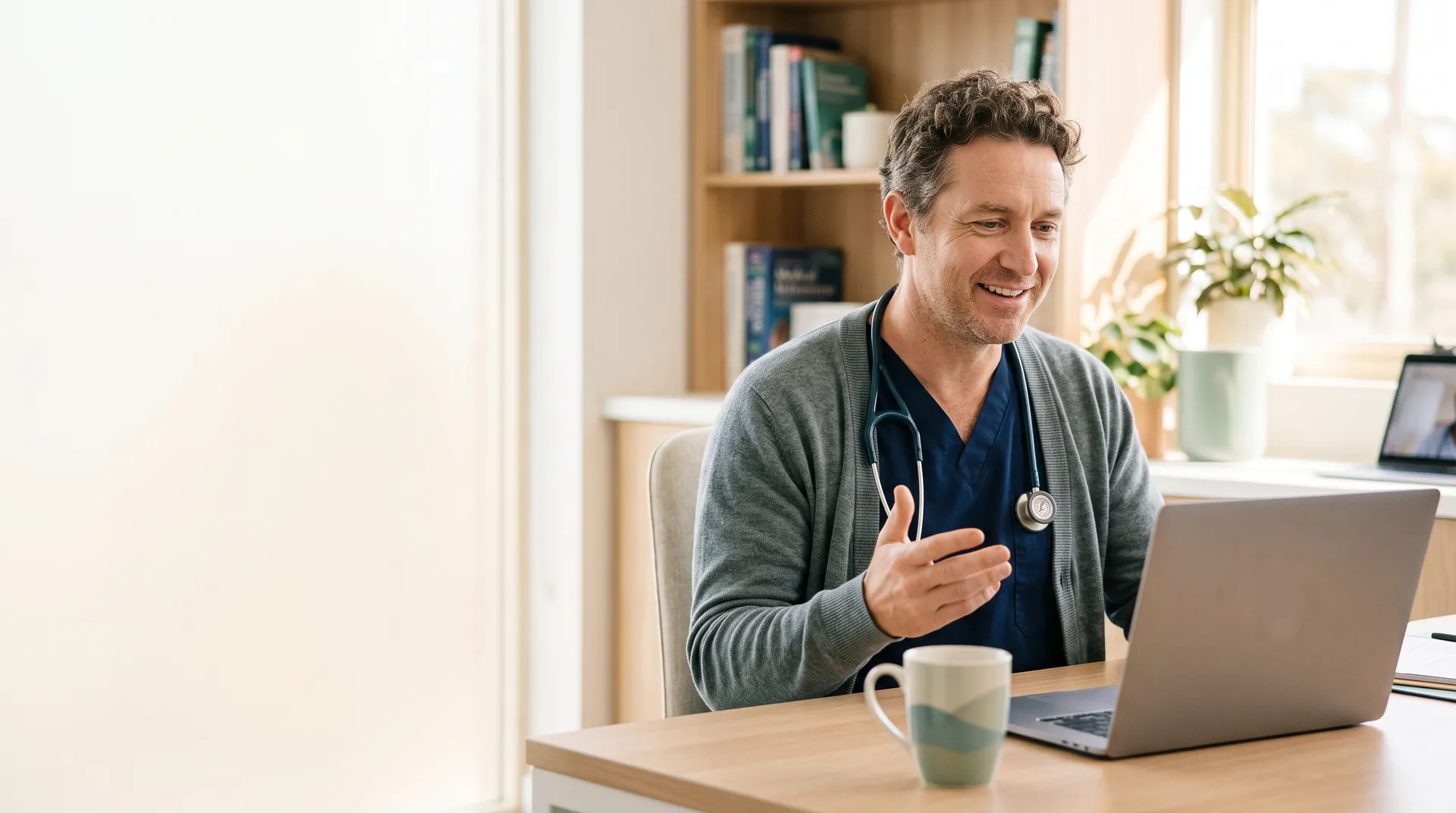 An Australian GP on a phone consultation